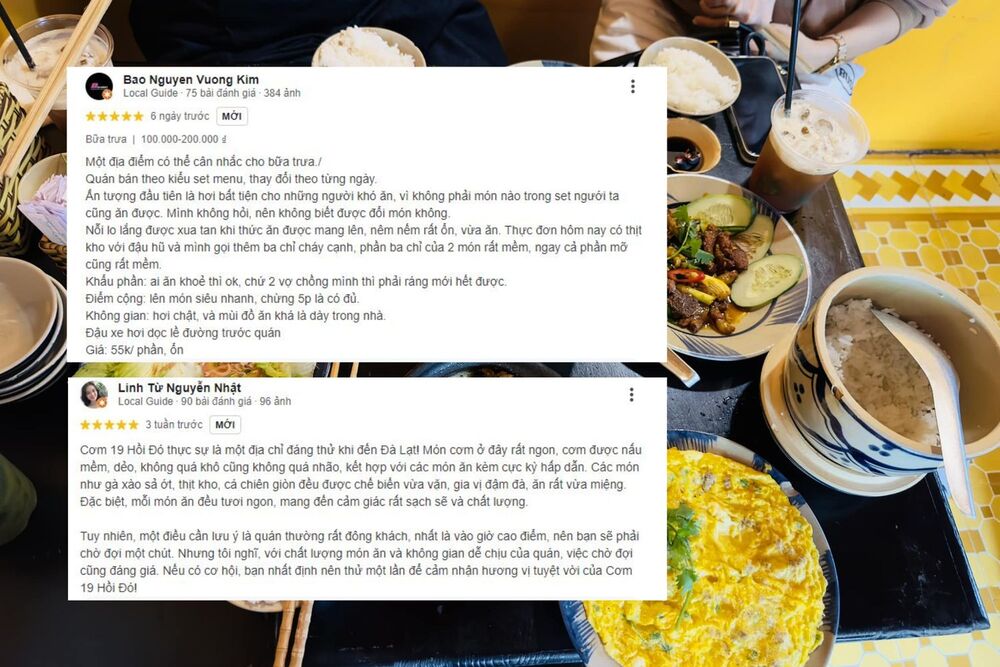 Đánh giá của thực khách về Tiệm cơm 19 Hồi Đó